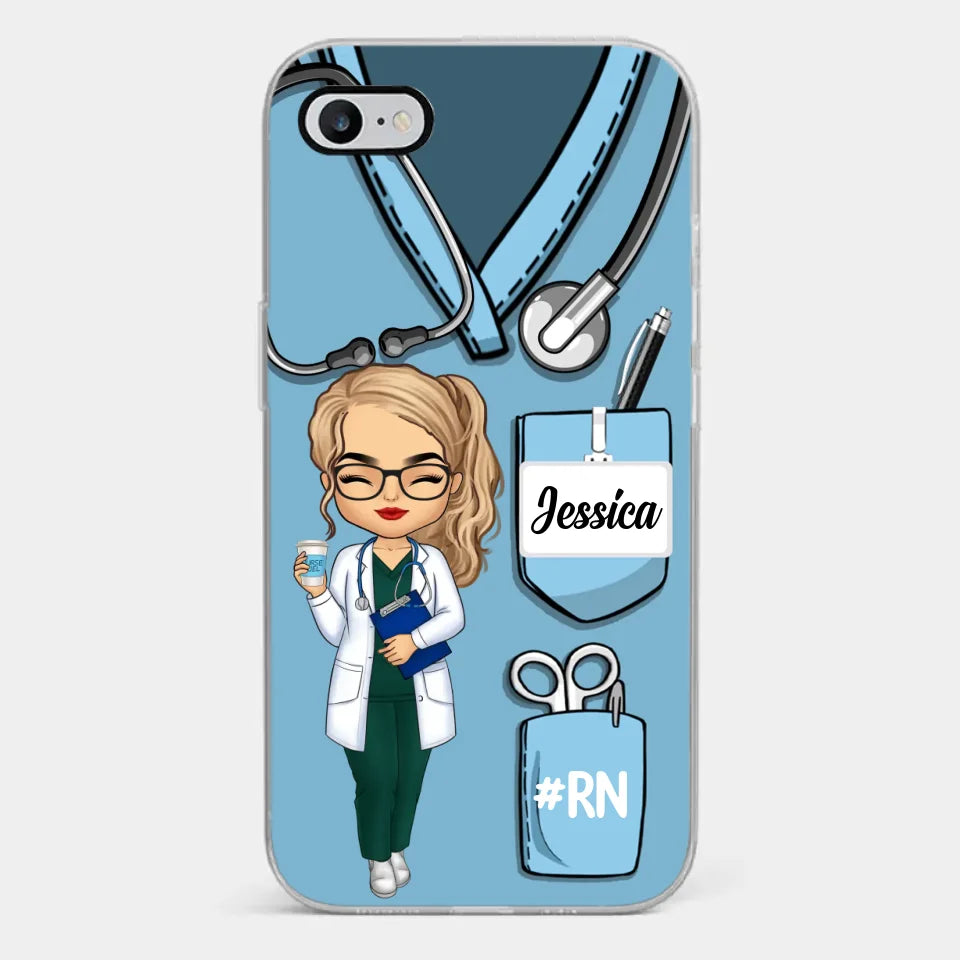 Soyez l'infirmière que vous aimeriez avoir comme patiente - Étui de téléphone transparent personnalisé pour infirmière - Cadeau d'appréciation, de remerciement, de vie d'infirmière, de vie de médecin