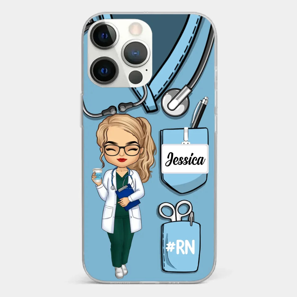Soyez l'infirmière que vous aimeriez avoir comme patiente - Étui de téléphone transparent personnalisé pour infirmière - Cadeau d'appréciation, de remerciement, de vie d'infirmière, de vie de médecin