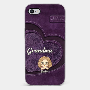 Votre amour inconditionnel nous enveloppe - Coque de téléphone transparente personnalisée pour famille - Cadeau pour maman, grand-mère