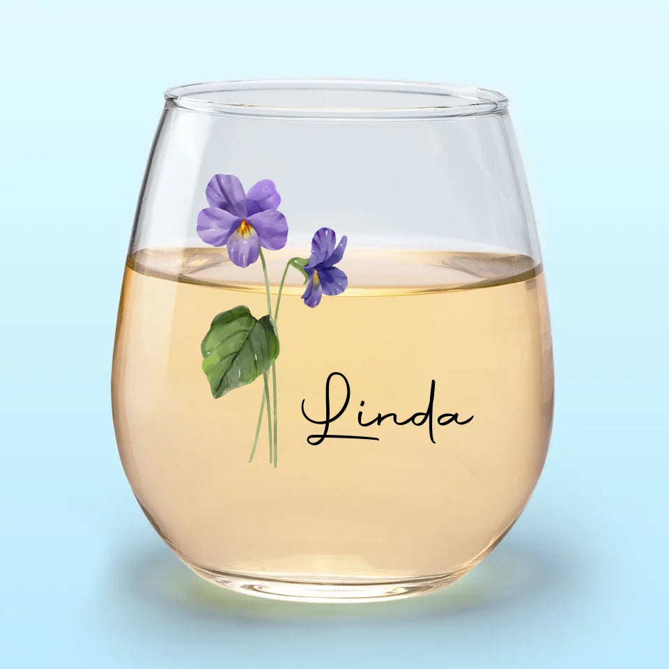 Les amis sont comme des fleurs, ils remplissent le monde de beauté - Verre à vin personnalisé Bestie - Cadeau pour les meilleures amies, BFF, sœurs