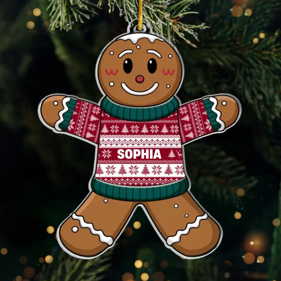 Décorer le sapin avec une touche de magie des fêtes - Ornement personnalisé pour la famille - Forme personnalisée en acrylique - Cadeau de Noël pour les membres de la famille