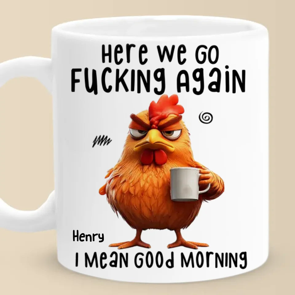 Bonjour, que la mauvaise humeur commence ! Tasse personnalisée pour ami(e) ! Cadeau de Noël pour meilleurs amis, sœurs, membres de la famille, collègues