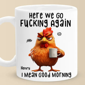 Bonjour, que la mauvaise humeur commence ! Tasse personnalisée pour ami(e) ! Cadeau de Noël pour meilleurs amis, sœurs, membres de la famille, collègues