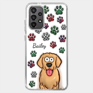 Mes impressions vous suivent partout où vous allez - Coque de téléphone transparente personnalisée avec effet gonflé 3D pour chien et chat - Cadeau pour propriétaires et amoureux des animaux