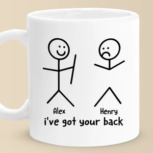 Je te soutiens - Tasse personnalisée pour ami - Cadeau de Noël pour meilleurs amis, sœurs, membres de la famille, collègues