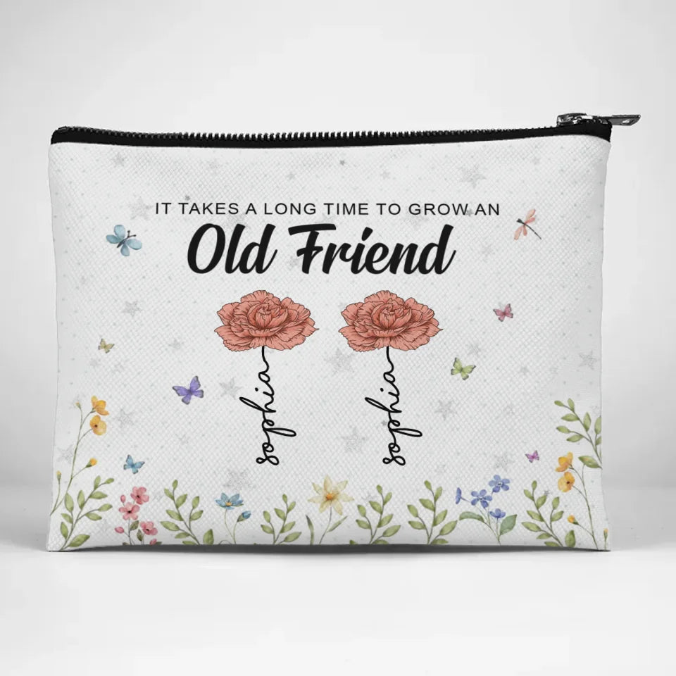 Les fleurs sont comme des amies, elles apportent de la couleur à votre monde - Trousse de maquillage personnalisée Bestie - Cadeau pour meilleures amies, BFF, sœurs