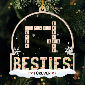 Les meilleures amies sont la famille que nous choisissons pour nous-mêmes - Décoration personnalisée Bestie - Forme personnalisée en acrylique - Cadeau de Noël pour meilleures amies, meilleures amies, sœurs