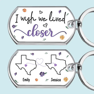 Même si nous sommes loin l'un de l'autre, tu es toujours là dans mon cœur - Porte-clés personnalisé Bestie - Cadeau pour les meilleurs amis, BFF, sœurs