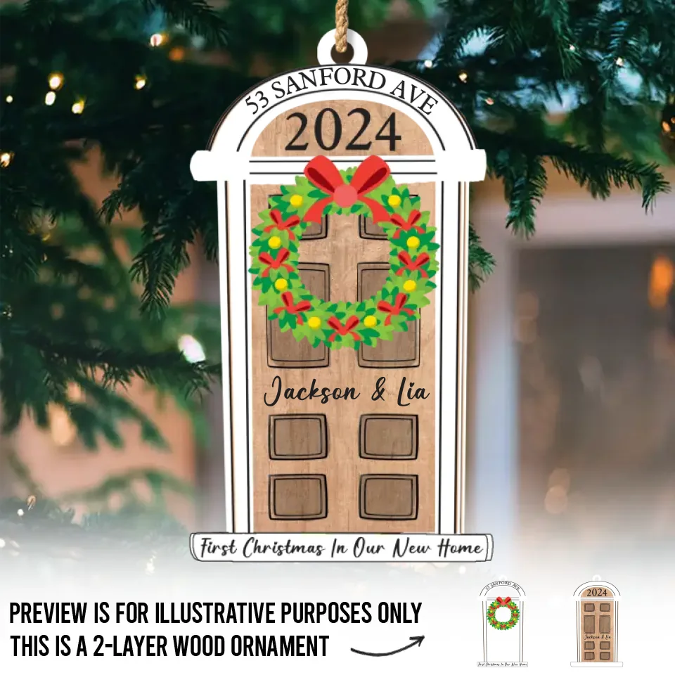 Encore un Noël avec toi - Décoration de Noël personnalisée en bois à 2 couches pour couple - Cadeau de Noël pour mari et femme, anniversaire