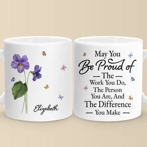 Soyez fier de la personne que vous êtes - Mug personnalisé Bestie - Cadeau de Noël pour les meilleures amies, BFF, sœurs