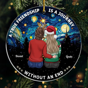 Joyeux Noël, mon pote ! Décoration personnalisée en acrylique pour meilleure amie, meilleure amie, sœur. Cadeau de Noël pour les meilleures amies, les meilleures amies et les sœurs.