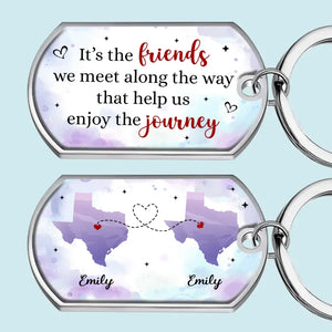Le langage de l'amitié n'est pas fait de mots, mais de significations - Porte-clés personnalisé Bestie - Cadeau pour meilleures amies, meilleures amies, sœurs