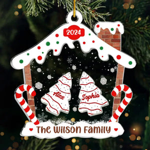 J'adore les fêtes de Noël de ma famille - Décoration personnalisée pour la famille - Forme personnalisée en acrylique - Cadeau de Noël pour les membres de la famille