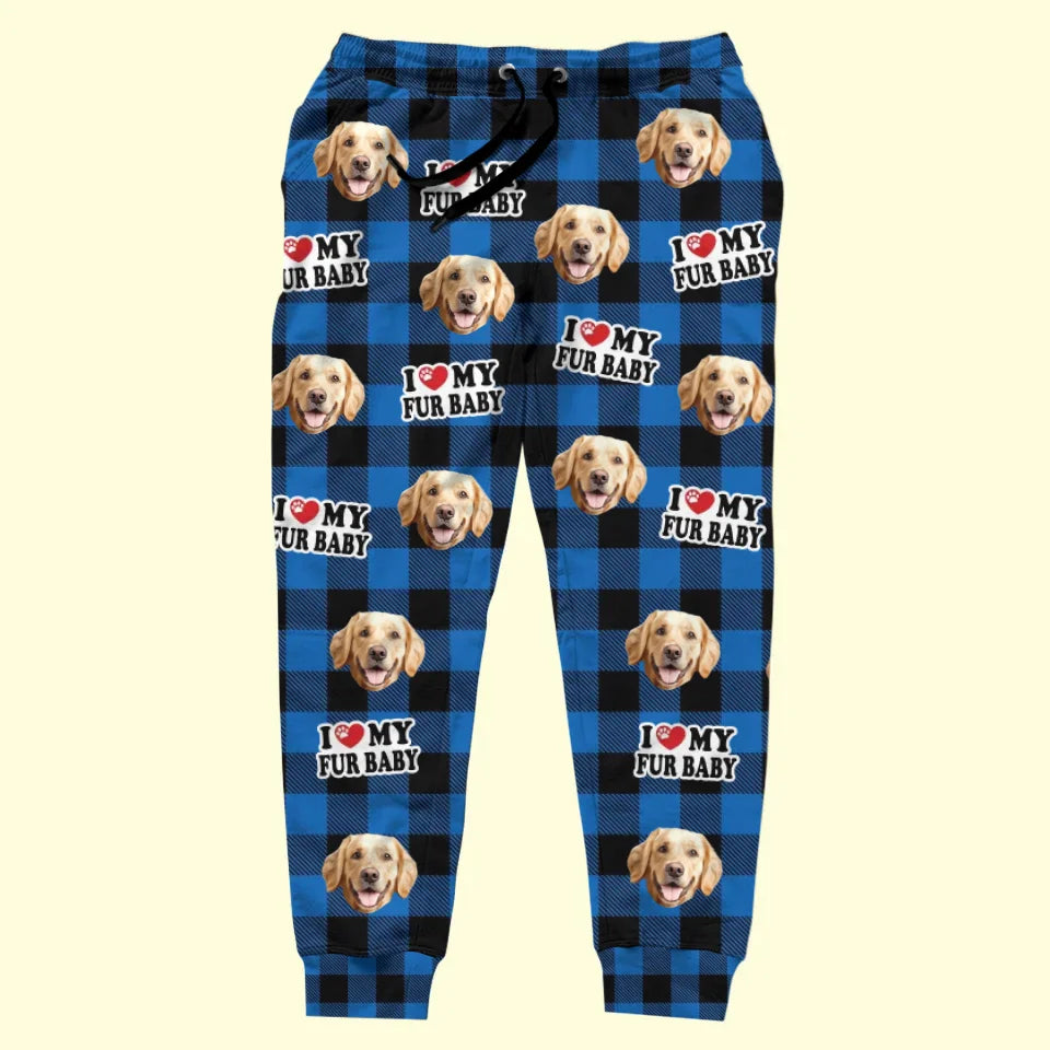 Custom Photo I Love My Baby - Dog & Cat Personalized Custom Pajama Pants - Christmas Gift For Pet Owners, Pet Lovers