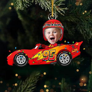 Photo personnalisée rentrant chez soi pour Noël - Décoration de Noël personnalisée pour toute la famille - Acrylique en forme personnalisée - Cadeau de Noël pour enfants