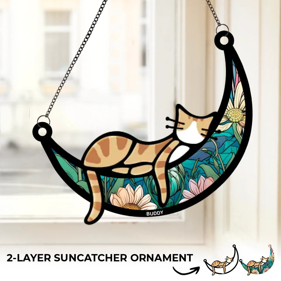 Un cœur aimant au repos, dont on se souviendra toujours - Attrape-soleil personnalisé à suspendre à une fenêtre - Cadeau de condoléances pour les propriétaires et les amoureux des animaux