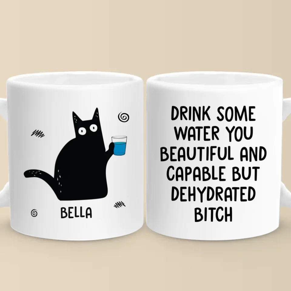 Buvez de l'eau et laissez briller votre beauté - Tasse personnalisée pour ami - Cadeau de Noël pour meilleurs amis, sœurs, membres de la famille, collègues