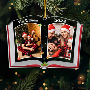 Photo personnalisée : L'amour grandit mieux en famille - Décoration personnalisée pour la famille - Acrylique en forme personnalisée - Cadeau de Noël pour les membres de la famille