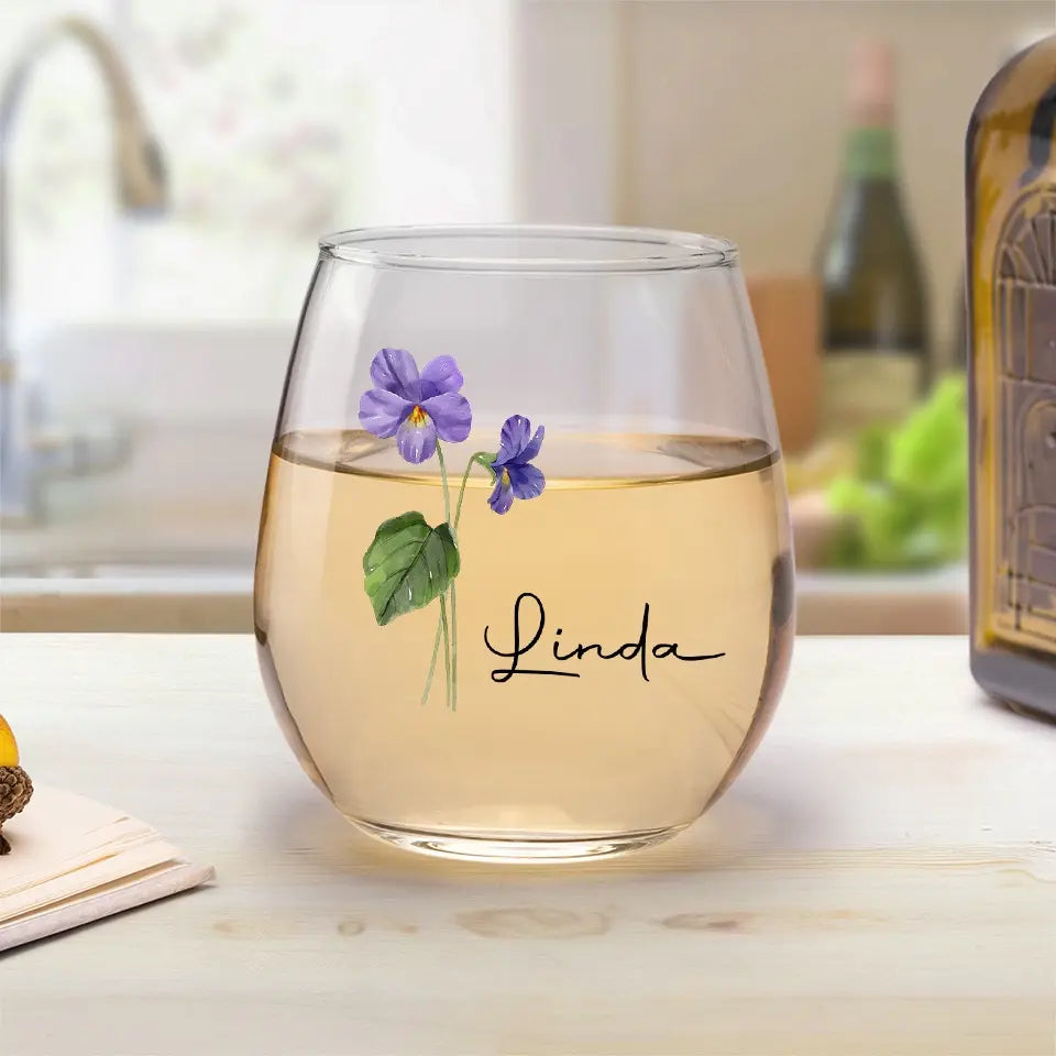Les amis sont comme des fleurs, ils remplissent le monde de beauté - Verre à vin personnalisé Bestie - Nouvelle arrivée, cadeau pour les meilleures amies, BFF, sœurs AMZ