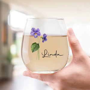 Les amis sont comme des fleurs, ils remplissent le monde de beauté - Verre à vin personnalisé Bestie - Nouvelle arrivée, cadeau pour les meilleures amies, BFF, sœurs AMZ