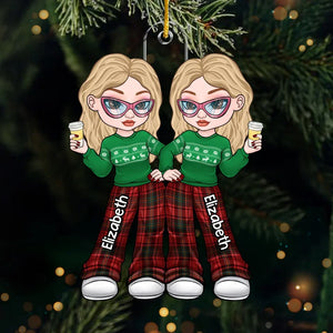 De tous les biens, un ami est le plus précieux - Ornement personnalisé Bestie - Forme personnalisée en acrylique - Cadeau de Noël pour meilleures amies, meilleures amies, sœurs