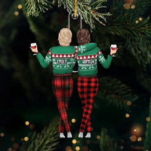 Les meilleurs amis sont ceux qui font ressortir le meilleur de vous-même - Ornement personnalisé Bestie - Forme personnalisée en acrylique - Cadeau de Noël pour meilleures amies, BFF, sœurs