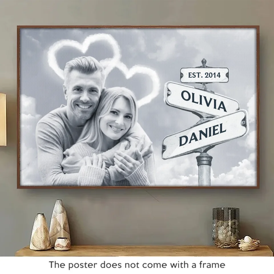 Photo personnalisée : chaque instant passé avec vous est un trésor - Affiche horizontale personnalisée pour couple - Cadeau pour mari et femme, anniversaire