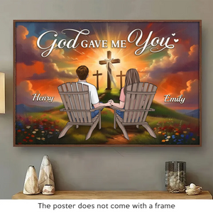 Affiche horizontale personnalisée pour couple : personne préférée, endroit préféré ; cadeau pour mari et femme, anniversaire