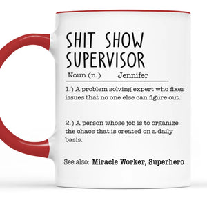 Tasse personnalisée Miracle Worker - Cadeau de Noël pour collègues, collègues de travail, etc.