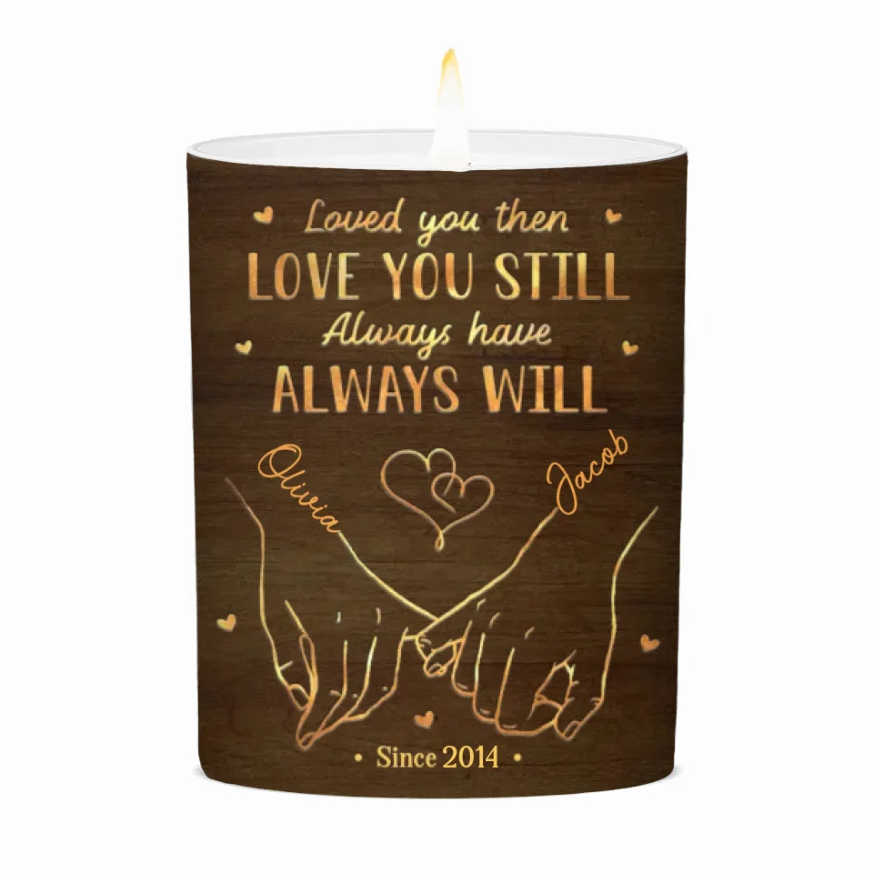 L'amour s'améliore avec le temps - Bougie parfumée sans fumée personnalisée pour couple - Cadeau de Noël pour mari et femme, anniversaire
