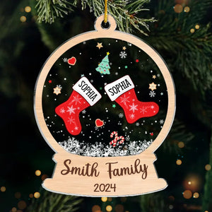 Profitez des fêtes en famille ! Décoration personnalisée en acrylique pour la famille ! Cadeau de Noël pour les membres de la famille