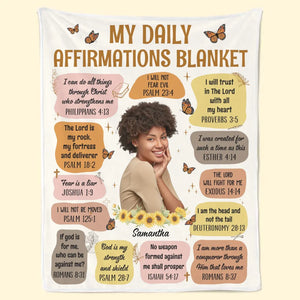 Couverture photo personnalisée : enveloppez-vous d'amour et d'affirmations d'amour-propre - Couverture personnalisée pour ami - Cadeau pour meilleurs amis, membres de la famille, collègues, vous-même