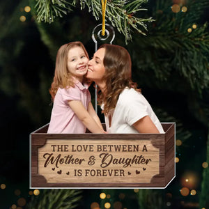 Photo personnalisée : Ma partie préférée de Noël est la famille - Ornement personnalisé pour la famille - Forme personnalisée en acrylique - Cadeau de Noël pour les membres de la famille