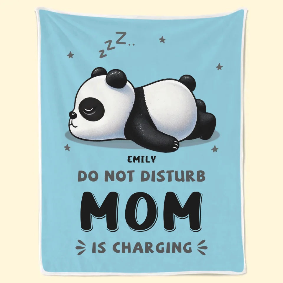 Ne pas déranger maman en charge - Couverture familiale personnalisée - Cadeau pour maman et grand-mère