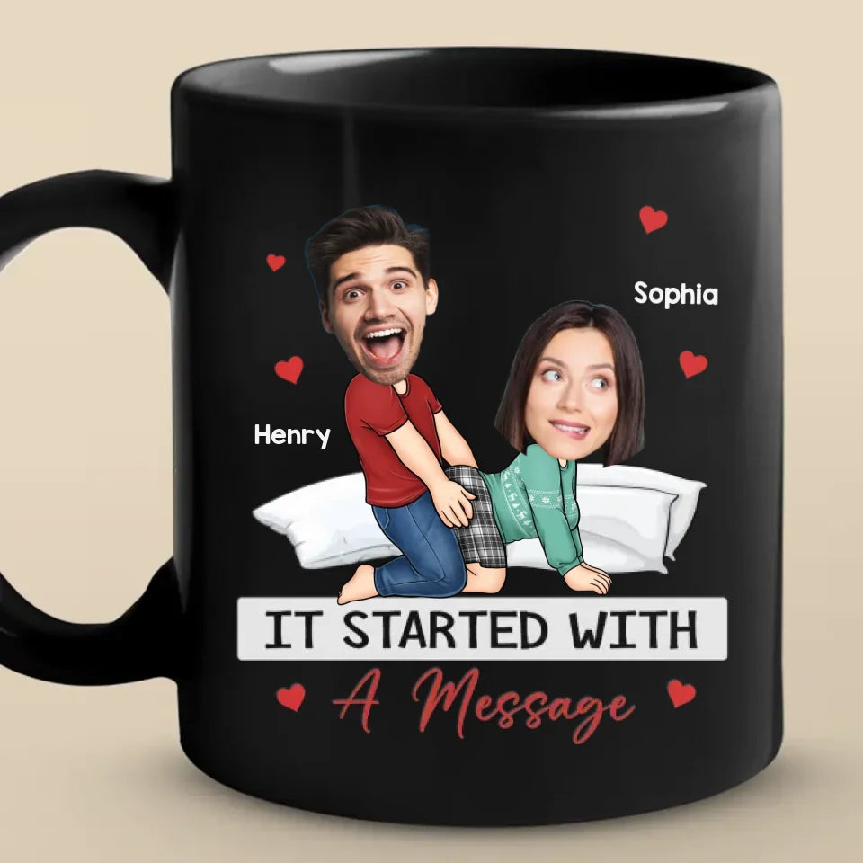 Être mal ensemble n'a jamais été aussi agréable - Tasse noire personnalisée pour couple - Cadeau pour mari et femme, anniversaire