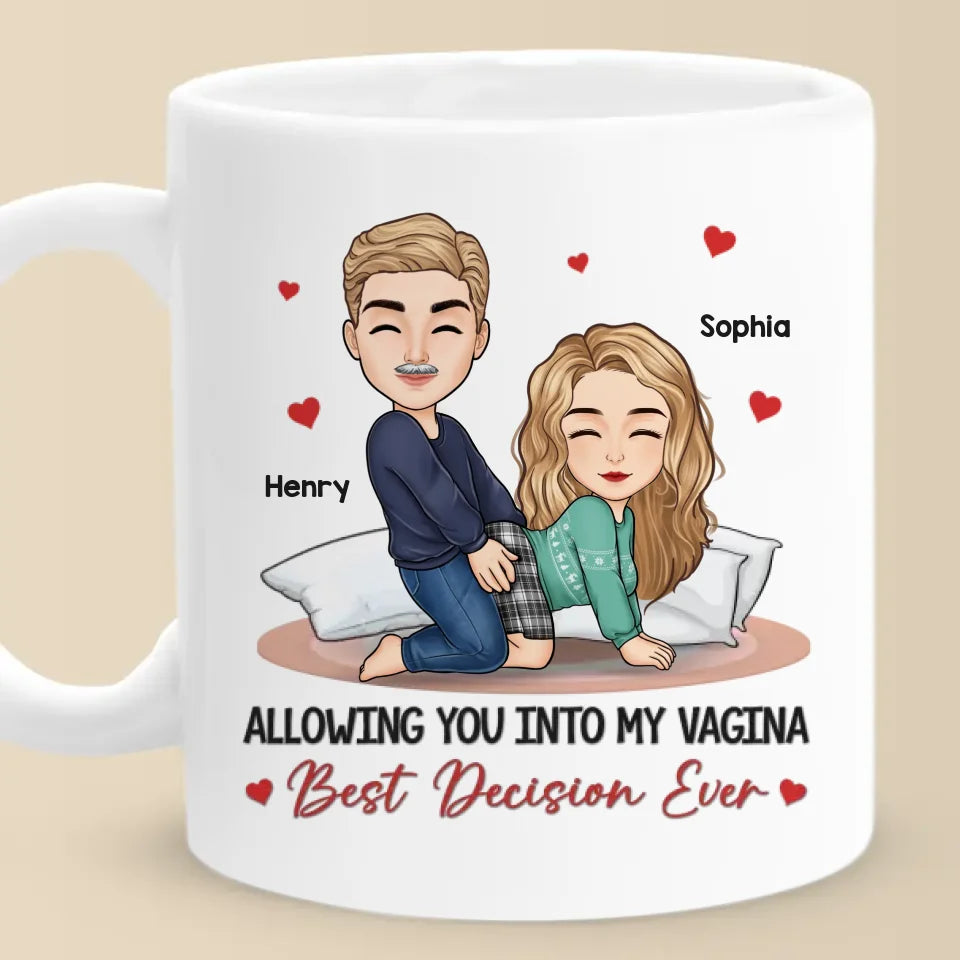 Avec toi, mon cœur est plein - Tasse personnalisée pour couple - Cadeau pour mari et femme, anniversaire