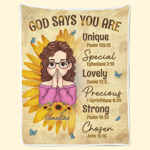 Dieu dit que vous êtes précieux Affirmations d'amour-propre - Couverture personnalisée pour ami - Cadeau pour meilleurs amis, membres de la famille, collègues, vous-même
