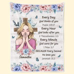 Chaque jour, Dieu pense à vous - Affirmations d'amour-propre - Couverture personnalisée pour ami - Cadeau pour meilleurs amis, membres de la famille, collègues, vous-même
