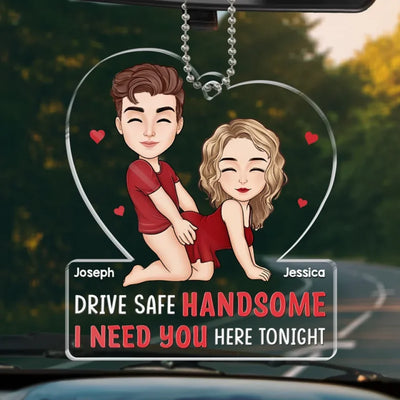 Partners In Crime - Couple Personalized Custom Car Ornament - Acrylic Custom Shaped - Gift For Husband Wife, Anniversary