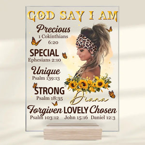 Photo personnalisée « Je suis digne de mes rêves » Affirmations d'amour-propre - Plaque acrylique rectangulaire personnalisée pour ami - Cadeau pour meilleurs amis, membres de la famille, collègues, vous-même