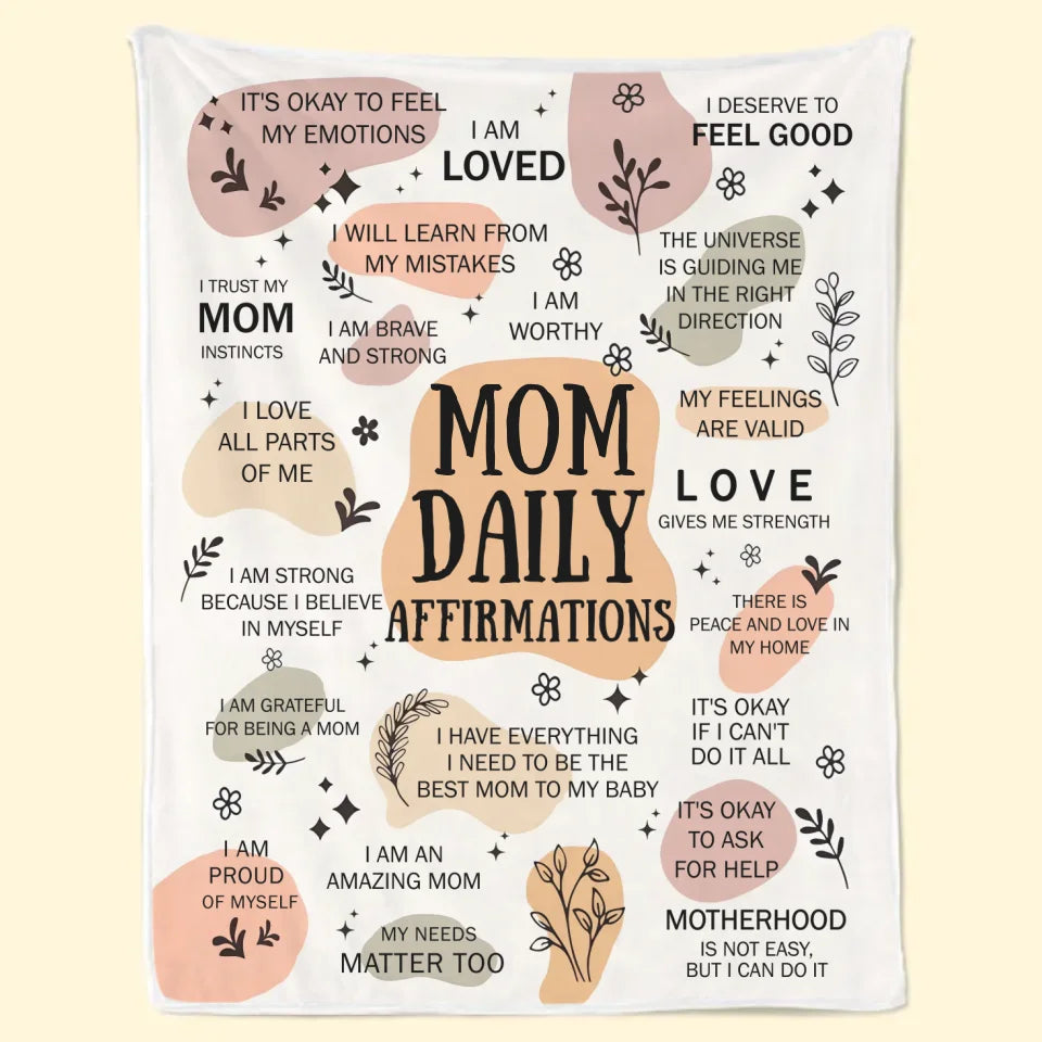 J'aime tout en moi - Couverture personnalisée avec affirmation - Cadeau pour maman, membres de la famille, vous-même