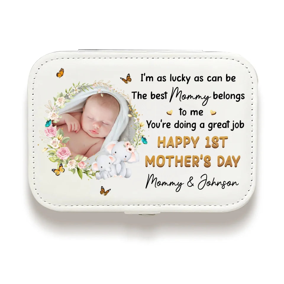 Coffret à bijoux personnalisé avec photo « La meilleure maman m'appartient » - Cadeau pour maman, grand-mère, fête des mères