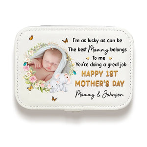 Coffret à bijoux personnalisé avec photo « La meilleure maman m'appartient » - Cadeau pour maman, grand-mère, fête des mères