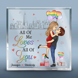 L'amour triomphe, l'amour compte - Plaque acrylique carrée personnalisée pour couple - Cadeau pour mari et femme, anniversaire, LGBTQ+