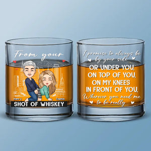 Je promets d'être toujours à tes côtés - Verre à whisky personnalisé pour couple - Cadeau pour mari et femme, anniversaire