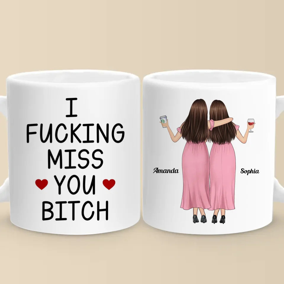 Les meilleures amies rendent le monde plus lumineux - Mug personnalisé pour les meilleures amies - Cadeau pour les meilleures amies, les meilleures amies et les sœurs