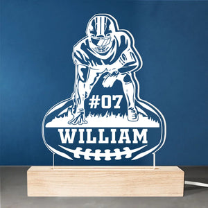 Football Is Family - Personalized Custom Shaped 3D LED Light - Gift For Sport Lovers, Sport Players