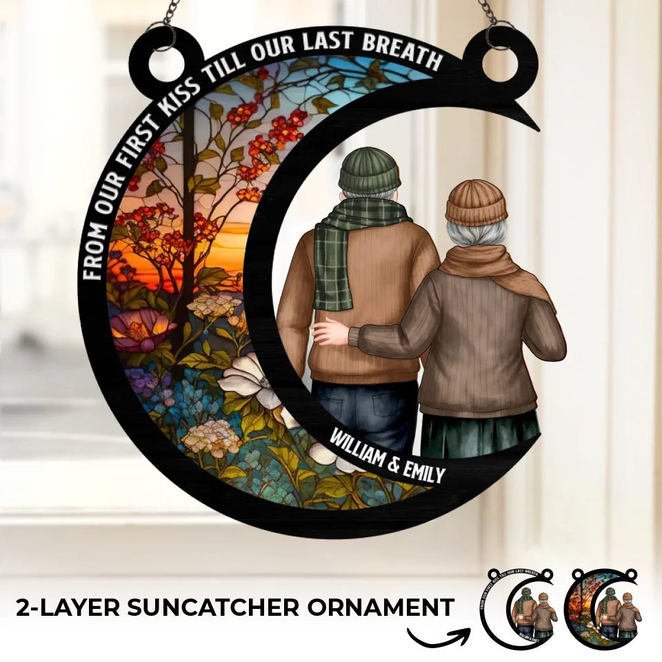 Tu es mon amant éternel - Ornement attrape-soleil personnalisé à suspendre pour fenêtre - Cadeau pour mari et femme, anniversaire