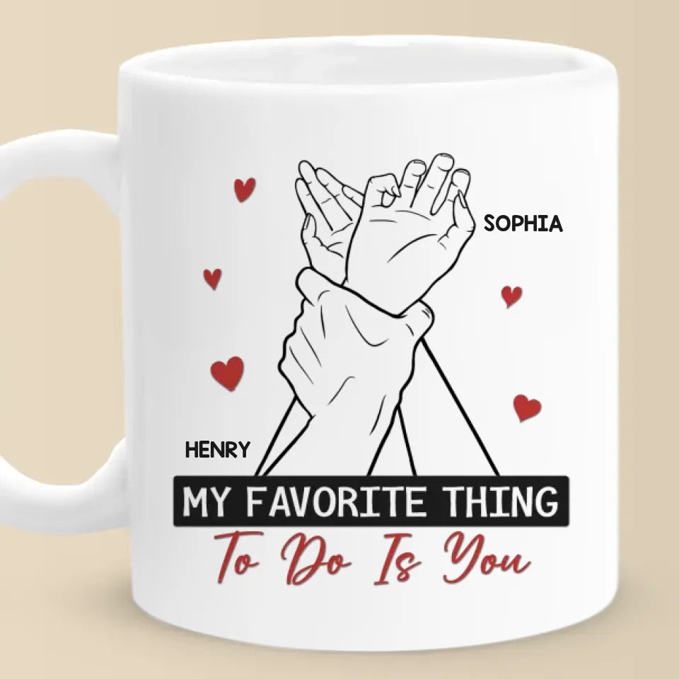 Ma journée parfaite commence et se termine avec toi - Tasse personnalisée pour couple - Cadeau pour mari et femme, anniversaire