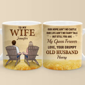 Tasse personnalisée « Ma Reine pour toujours » pour couple – Cadeau pour mari et femme, anniversaire